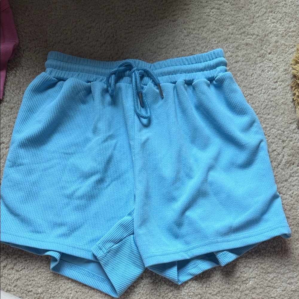 Shein sky blue lounge shorts